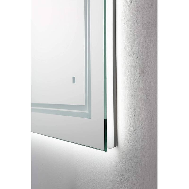 AQUADOM Soho Led Lighted Mirror for Bathroom Defogger, Backlit and Front-Lit