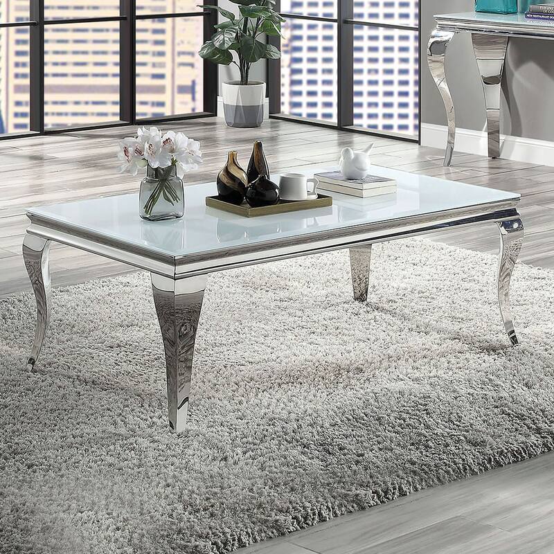 Kiermeyer Contemporary Glass 2-Piece Coffee Table Set by Furniture of America