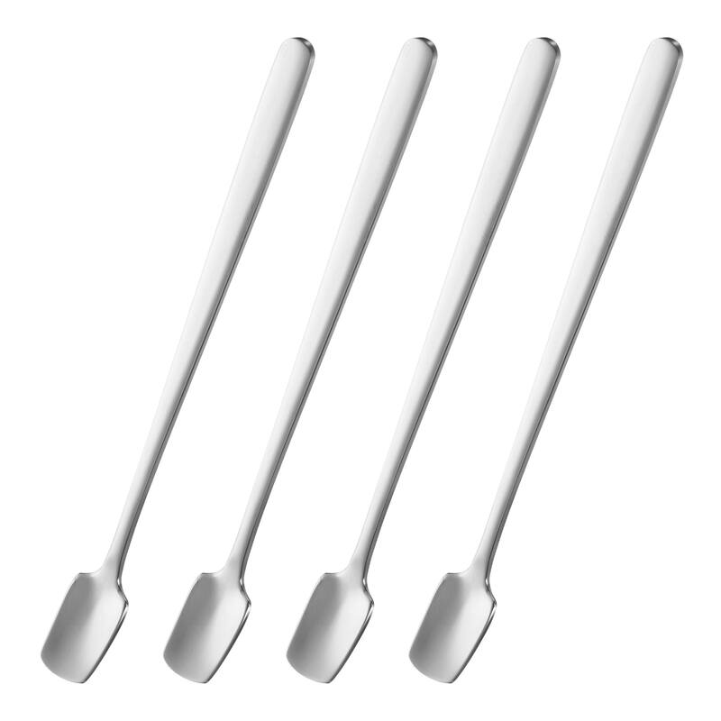 4pcs Espresso Spoons Stainless Steel Square Coffee Spoon