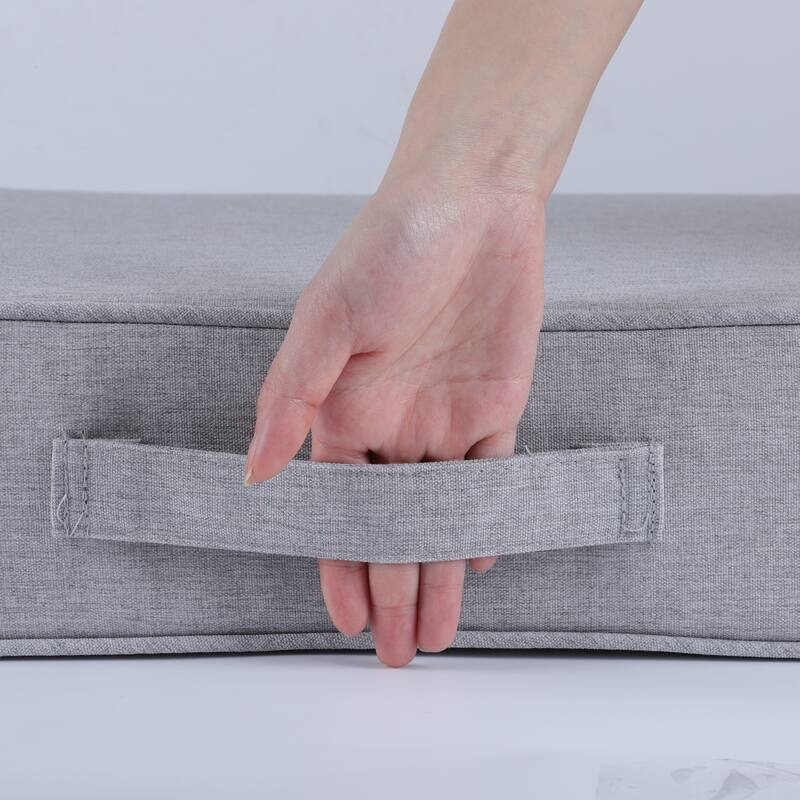 2 Pieces Waterproof Polyester Patio Seat and Back Cushions 24x24 Deep Comfort for Outdoor Seating