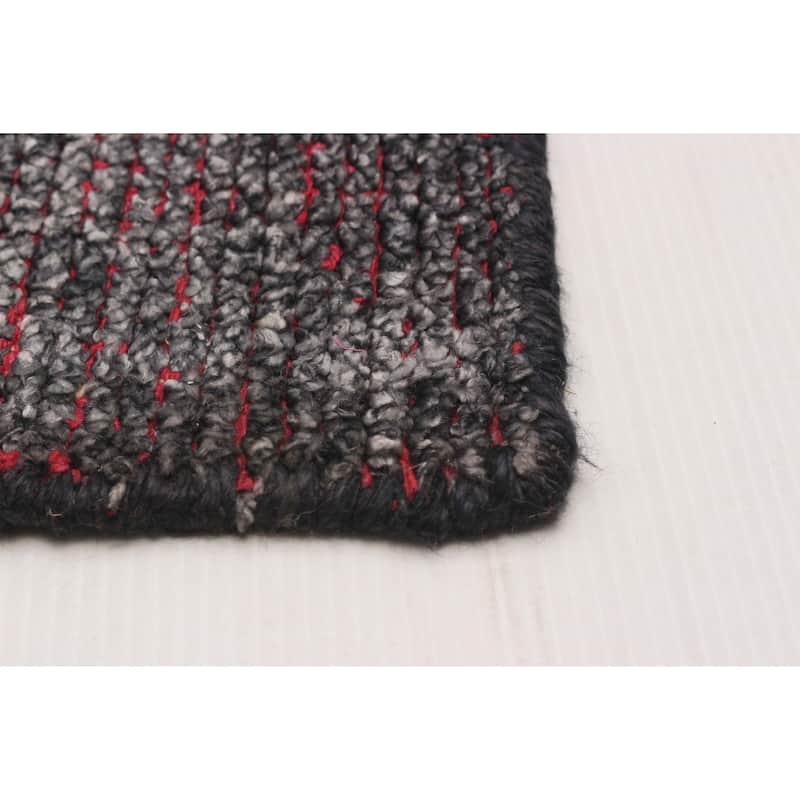 ECARPETGALLERY Hand-knotted Loreto Dark Grey Silk Rug - 9'8 x 14'8