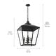 preview thumbnail 4 of 4, Kichler Lighting Dame 27 inch 4-Light Foyer Pendant Textured Black with Clear Glass