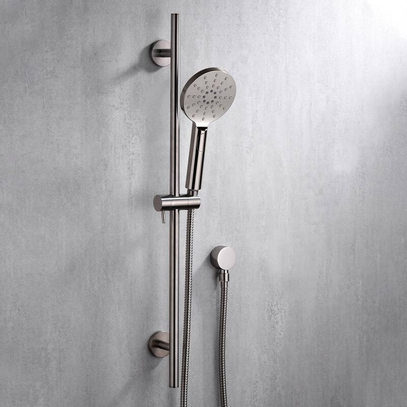Luxier SB01-30 30 in. Adjustable Slide Bar for Handheld Showerheads - Brushed Nickel