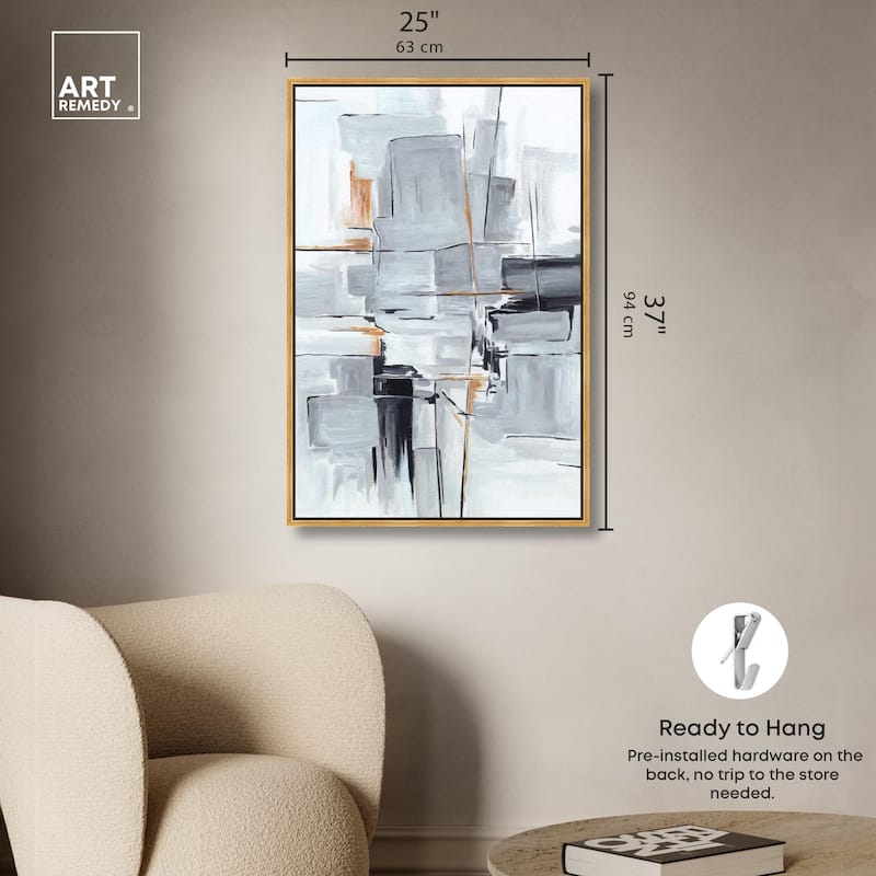 Elegant Grey Shades I Canvas by Art Remedy