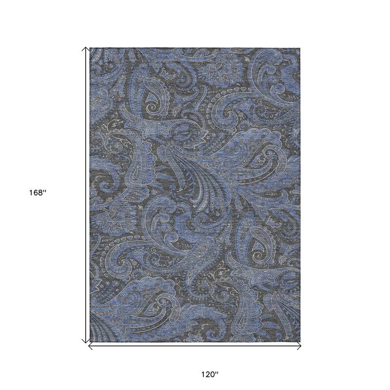 HomeRoots Paisley Transitional Rectangle Outdoor Rug