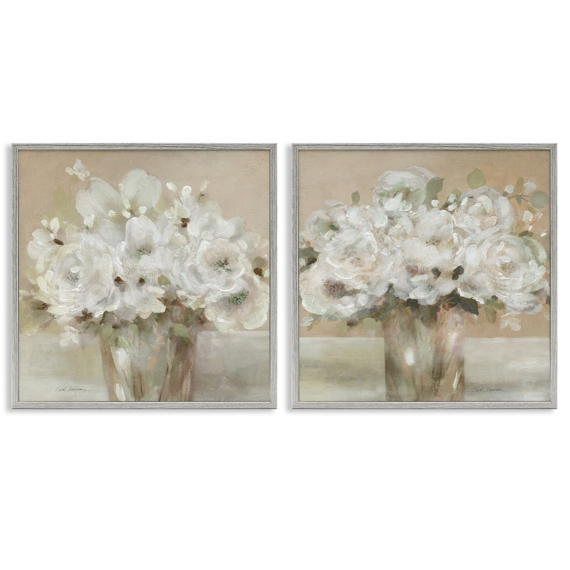 Stupell Rose Bouquet Vintage Palette Framed Giclee Art Design By Carol Robinson (Set of 2)