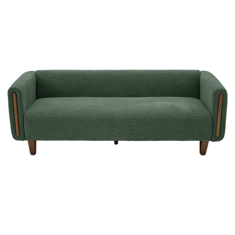 Christopher Knight Home - Soft Upholstered 78.7" 3-Seater Sofa with Rubberwood Legs