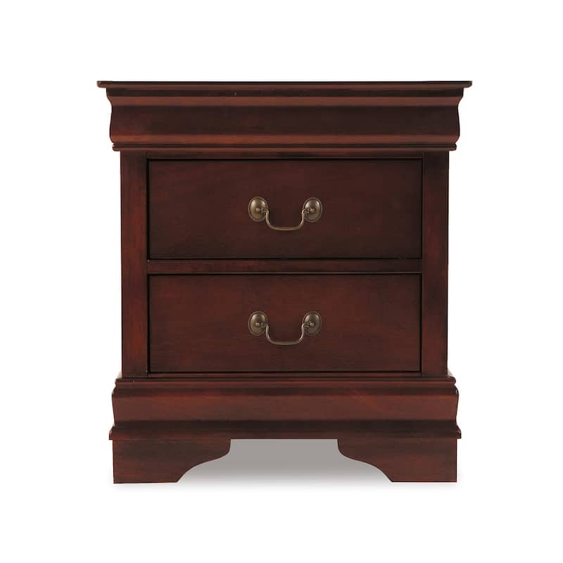 Alisdair Two Drawer Dark Brown Nightstand