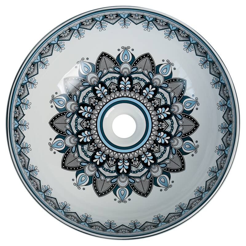 16" Round Artistic Ceramic Vessel Sink