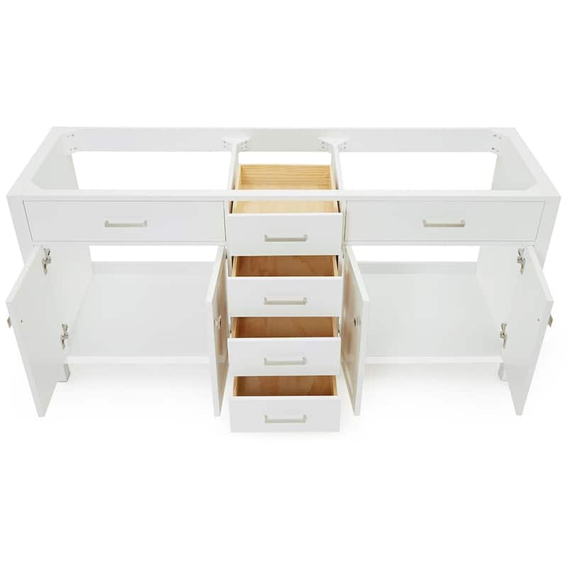 Ariel H072D-BC Bristol 72" Double Free Standing Vanity Cabinet Only