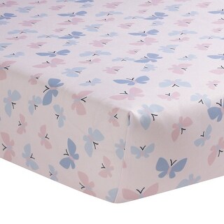 Bedtime Originals Butterfly Meadow Pink/Purple Baby Fitted Crib Sheet