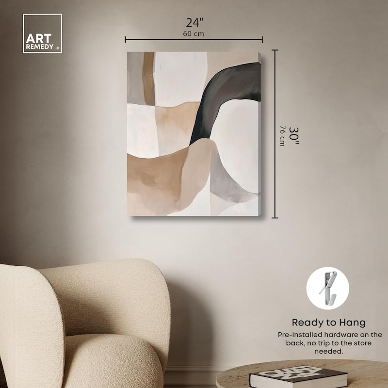Curvilinear Composition I Canvas by Art Remedy, Gallery Wrapped