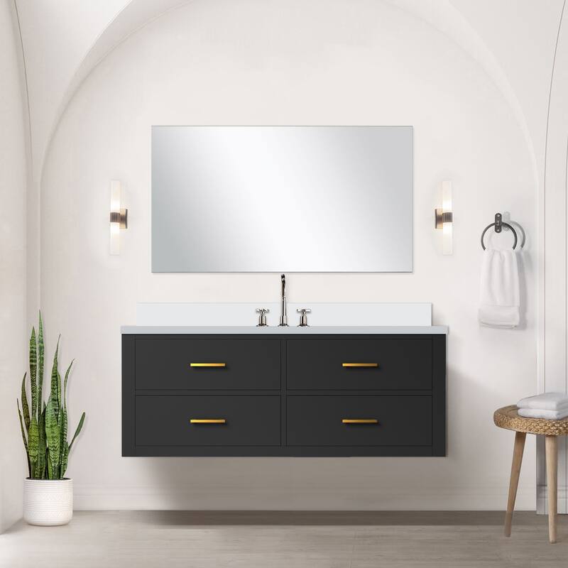 Castor Bath Vanity with Quartz Top, Sink and Faucet