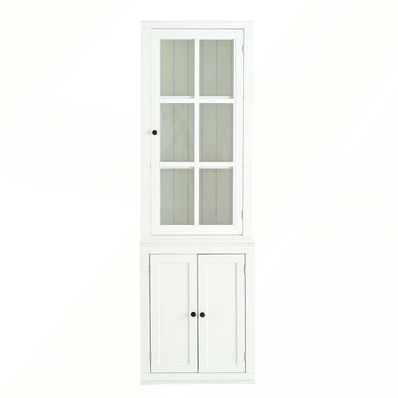 75.25in Tall Display Cabinet with Single Tempered Glass Door