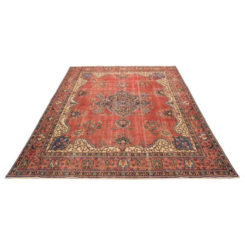 ECARPETGALLERY Hand-knotted Antalya Vintage Red Wool Rug - 9'2 x 13'1