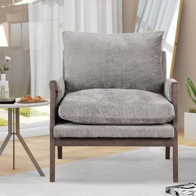 Mid-Century Modern Velvet Upholstered Accent chair, Reading Chair Sofa Chair Armchair for Living room Bedroom Balcony