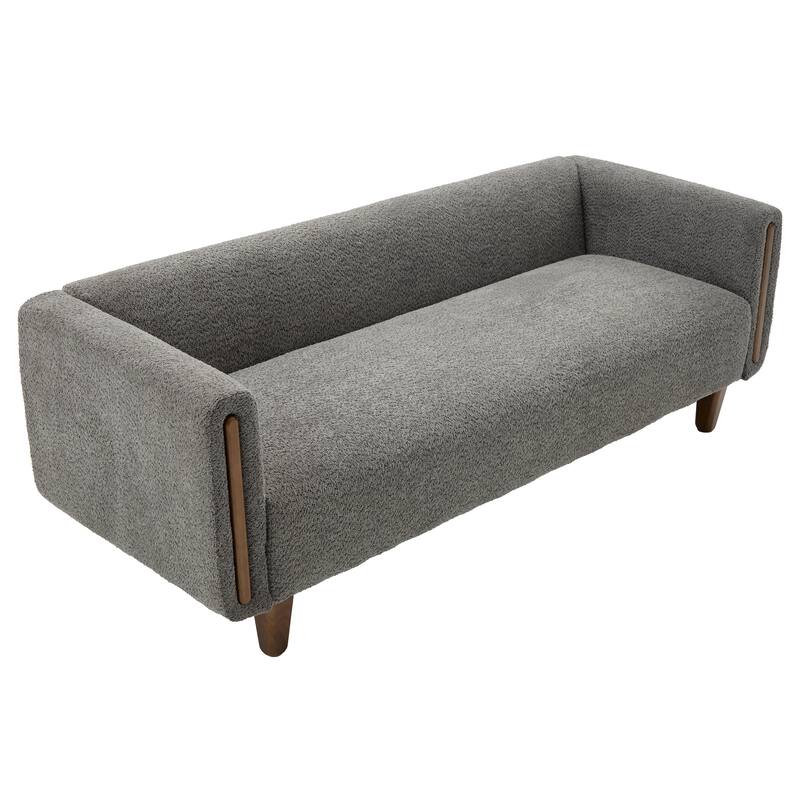 Christopher Knight Home - Soft Upholstered 78.7" 3-Seater Sofa with Rubberwood Legs