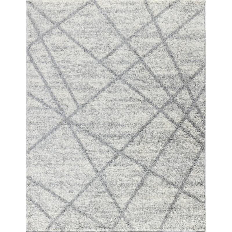 Loft Shag GC_CZY1004 Ivory Shaggy Area Rug - 7'10 x 9'10