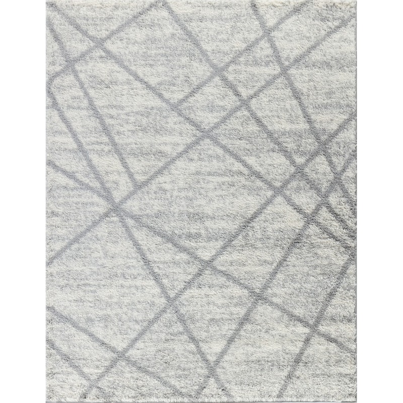 Loft Shag GC_CZY1005 Ivory Shaggy Area Rug - 7'10 x 9'10