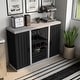preview thumbnail 15 of 15, Furniture of America Xole 47-in. Rustic 7-shelf Dining Buffet, Sideboard for Dining Room