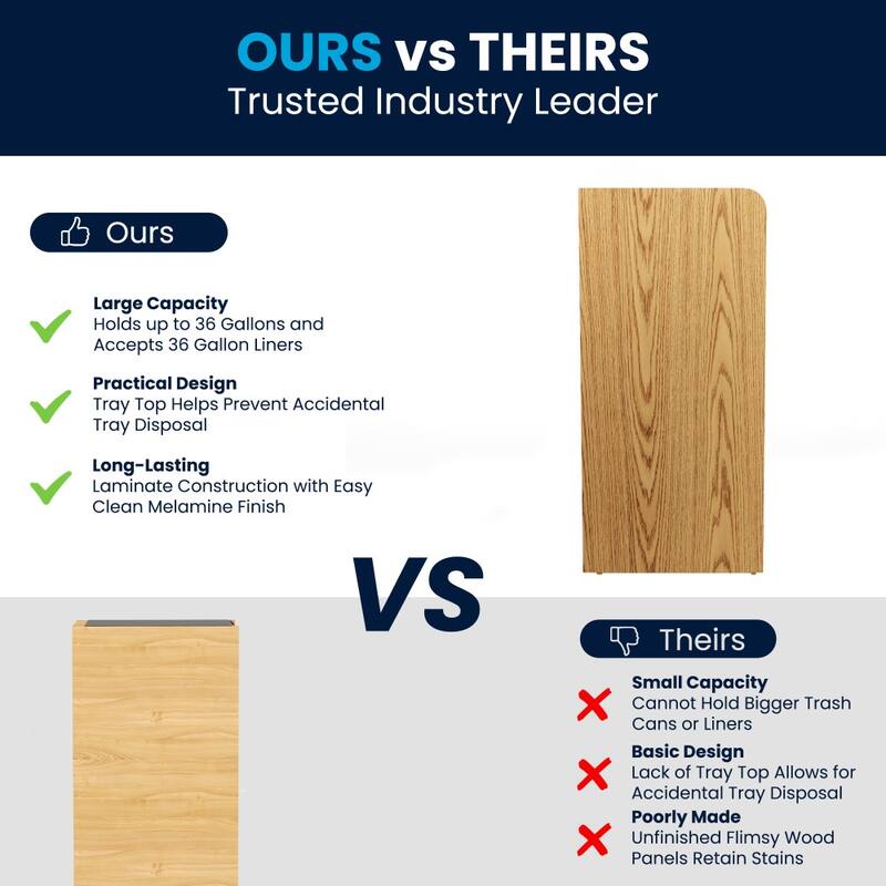 Wood Tray Top Receptacle