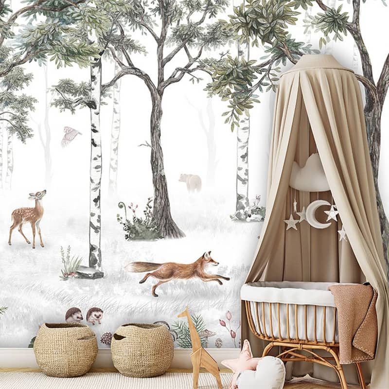Tempaper Woodland Adventure Peel and Stick Wall Mural - 8' x 13'