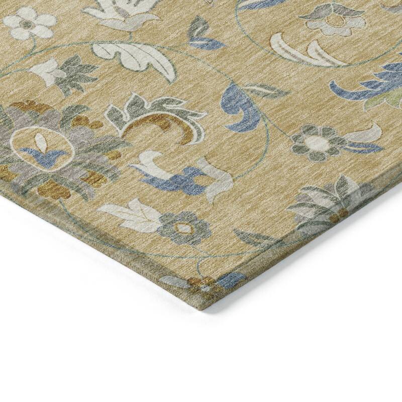 HomeRoots Floral Transitional Rectangle Outdoor Rug
