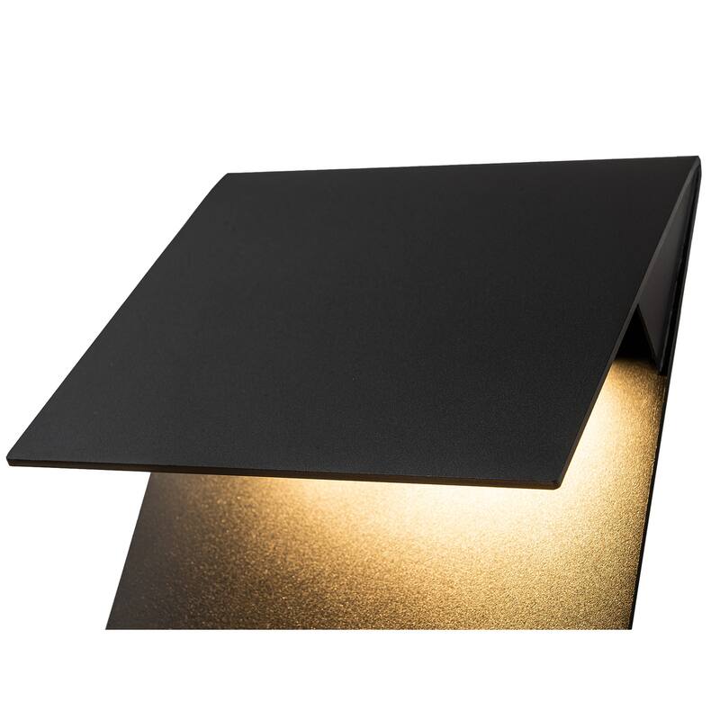 11" Black Modern Outdoor Led Wall Sconce - 1 PACK