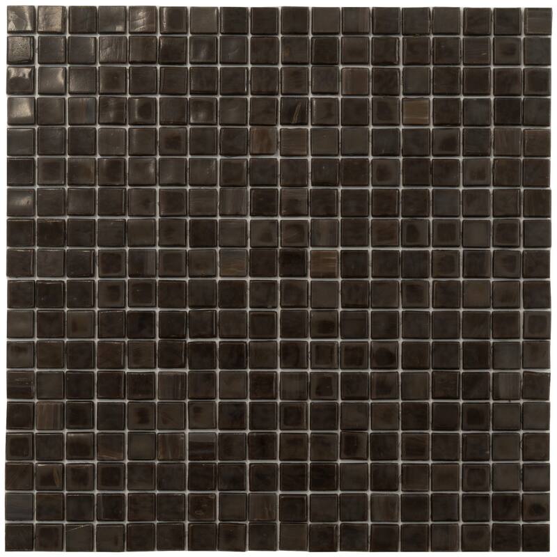 Apollo tile 12" x 12" Skosh Glossy Russet Brown Glass Tile (18.69 sq ft/case) - 20 Pack