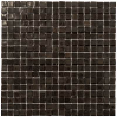 Apollo tile 12" x 12" Skosh Glossy Russet Brown Glass Tile (18.69 sq ft/case) - 20 Pack