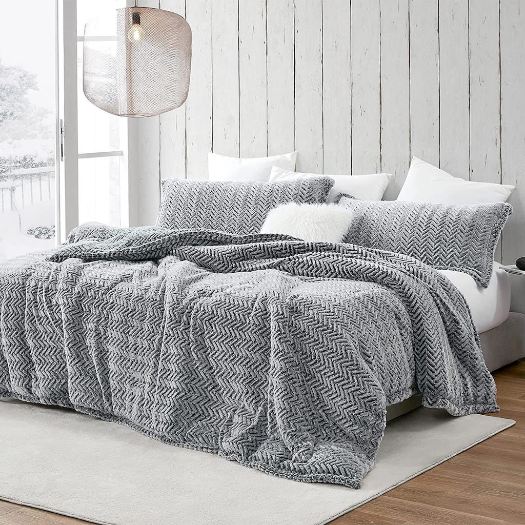 Cozy Peaks® - Coma Inducer® Oversized Comforter Set - Chevron Frosted Black
