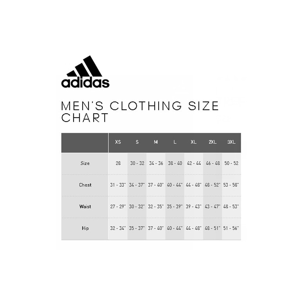 adidas men's size chart uk