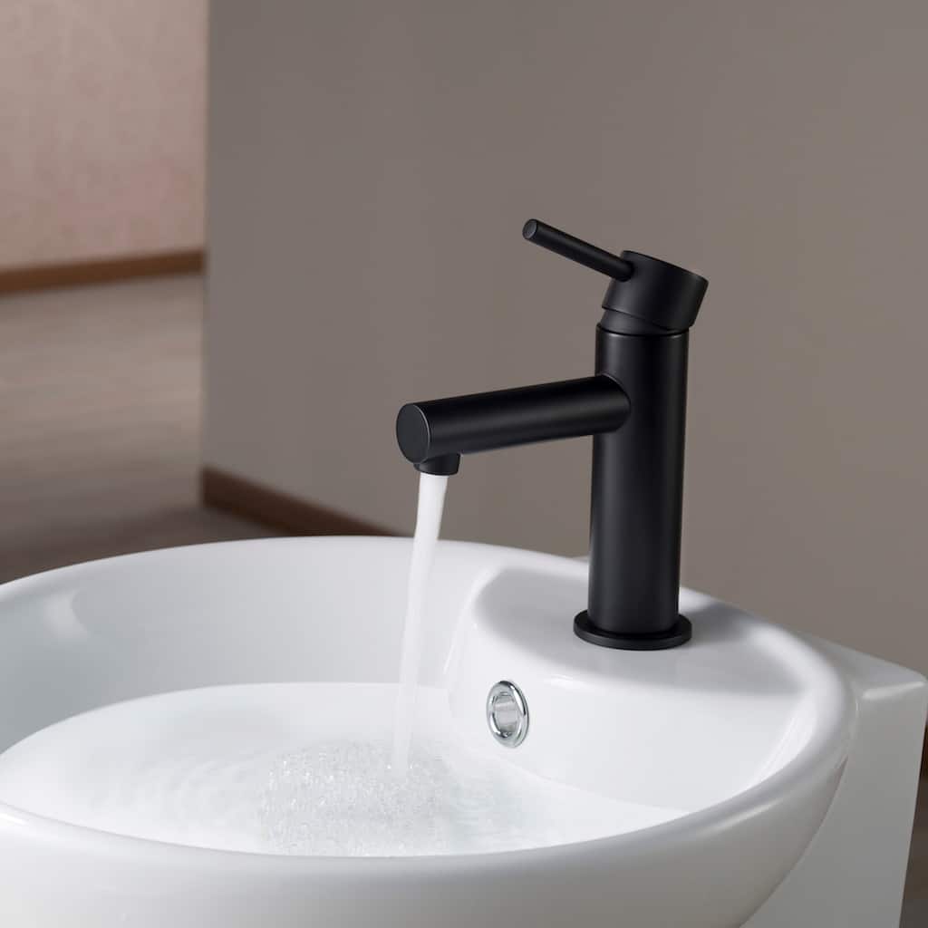 Blossom Round Single Handle Bathroom Sink Faucet, Single Hole