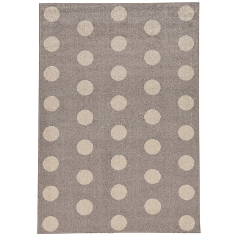Allegra Blount Polka Dot Area Rug - 8' x 10' - Grey/Ivory