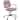 Top Grain Leather Office Chair with Armrests in Pink