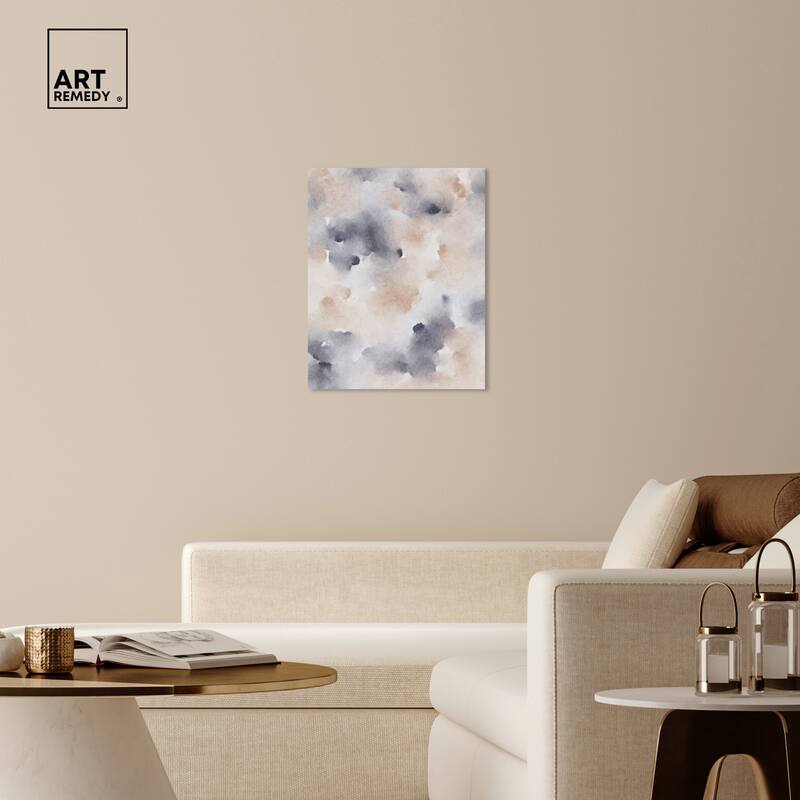 Art Remedy Fluff And Cotton Gallery Wrapped Watercolor Boho Abstracts