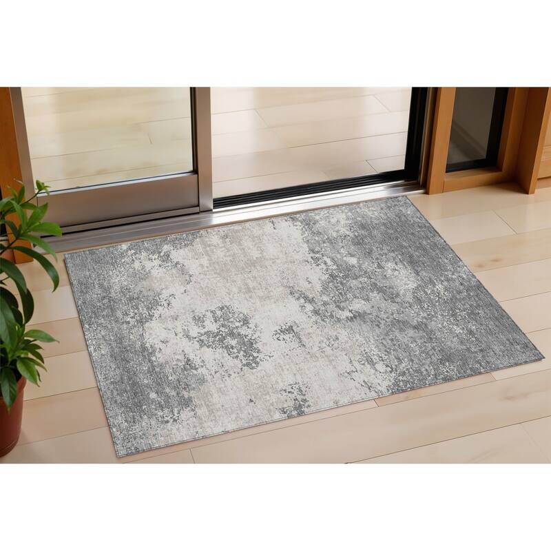 HomeRoots Abstract Transitional Rectangle Outdoor Rug - 3' x 5'