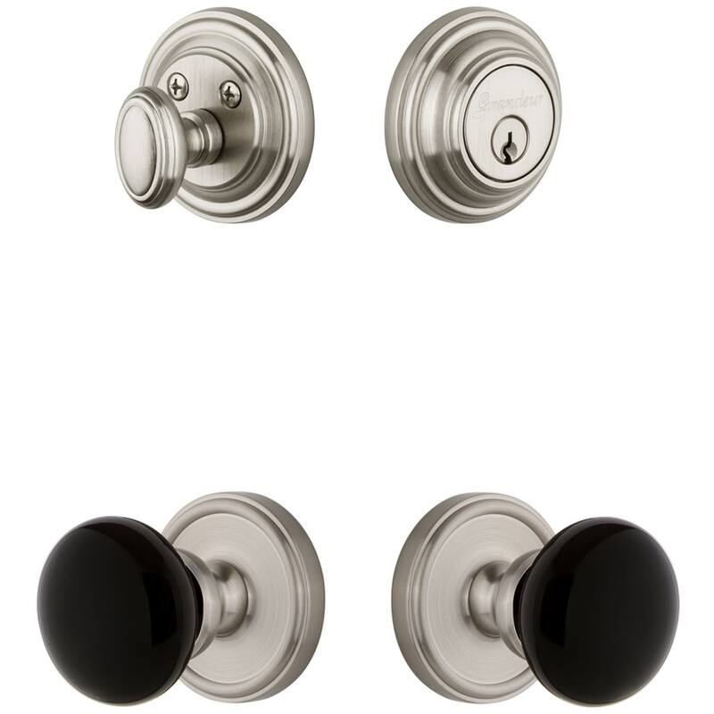 Grandeur Georgetown Solid Brass Rose Single Cylinder Keyed Entry