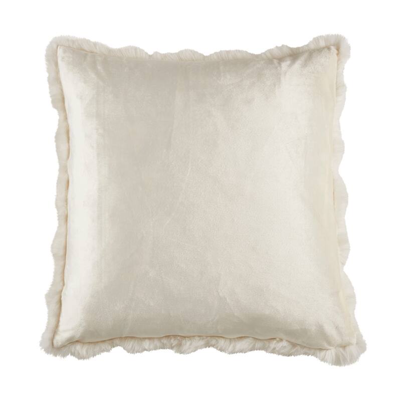 Plush Faux Fur Throw Pillow - Ultra-Soft Textured Accent for Sofa, Bed & Cozy Layered Styling