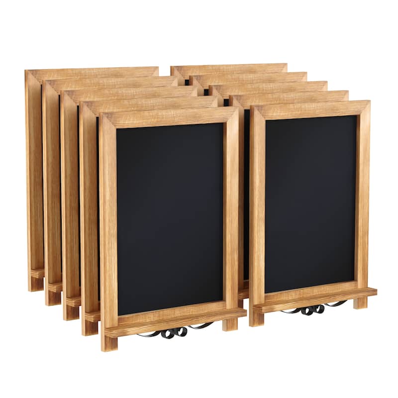 10 Pack Tabletop or Wall Mount Magnetic Chalkboards
