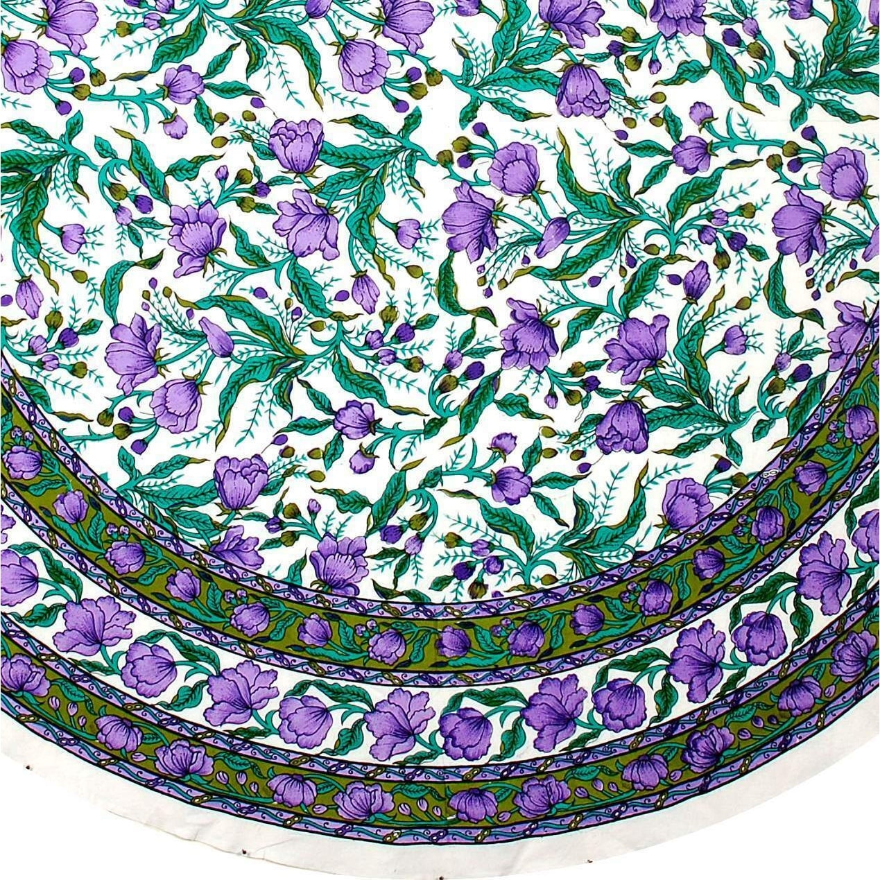 preview thumbnail 26 of 24, Cotton Sweet French Country Floral Tablecloth Round, Runner