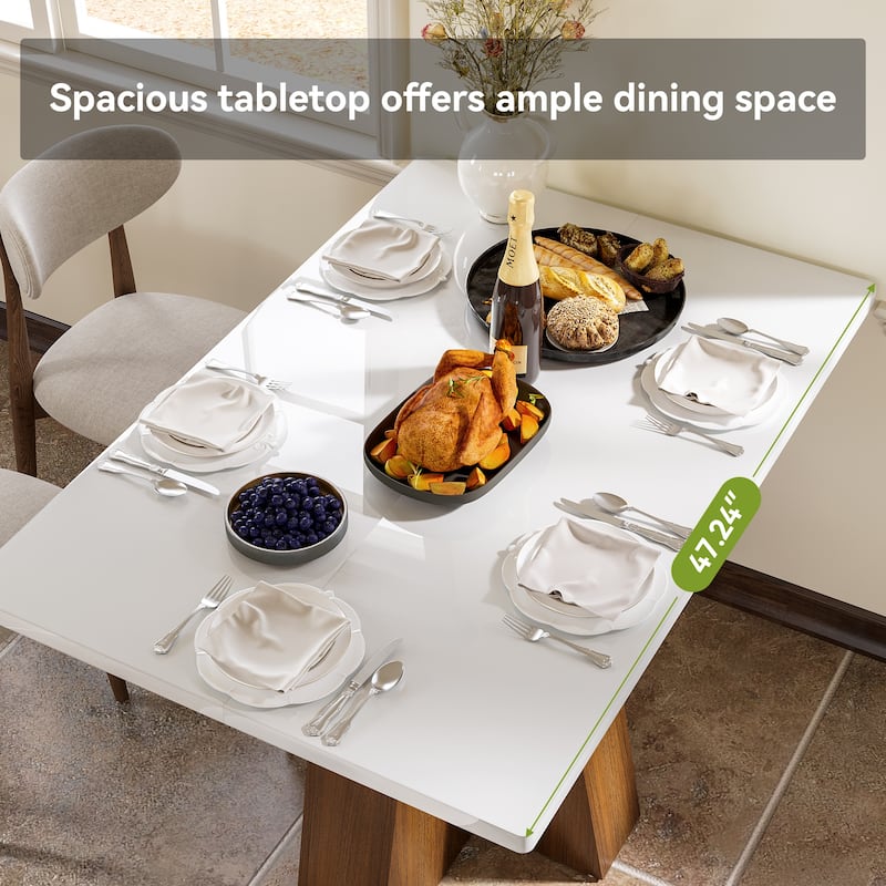 47.2'' Rectangular Dining Table for 4-6 People - 47.2'' W × 31.5'' D × 30.3'' H