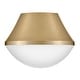 preview thumbnail 1 of 9, Lark 83411 Haddie 11" Wide Flush Mount Bowl Ceiling Fixture with Case Lacquered Brass