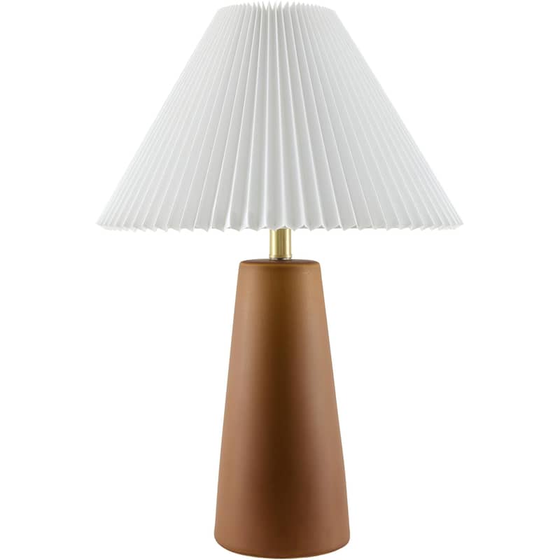 Livabliss Vikundu Traditional Accent Table Lamp - DarkRed/Gold