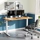 preview thumbnail 9 of 38, Standing Desk Adjustable Height, Electric Sit Stand up Desk for Home Office, Modern Rising Work Table for Computer,Workstation 39.4x23.6 - Oak