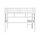 preview thumbnail 6 of 7, Twin Loft Bed with Built-in Desk and Bookcase Guardrails, White