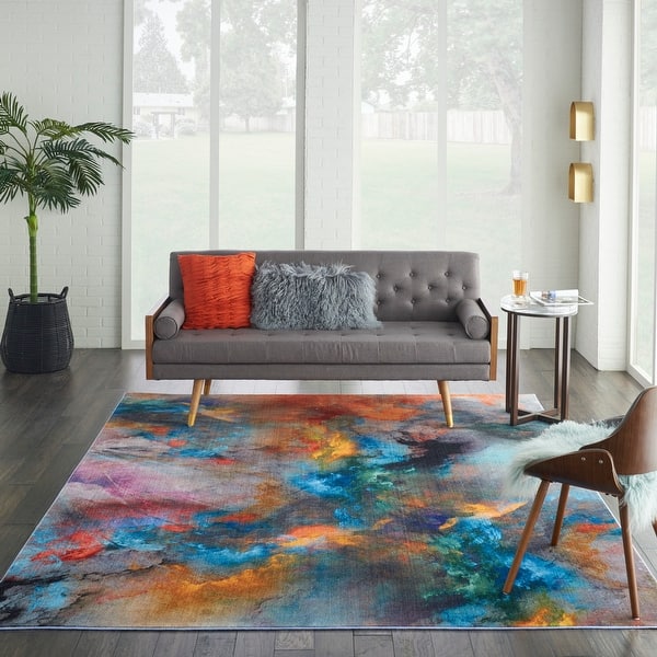 slide 2 of 11, Nourison Le Reve Abstract Colorful Multi-colored Area Rug 9' x 12' - Multi - Rectangle