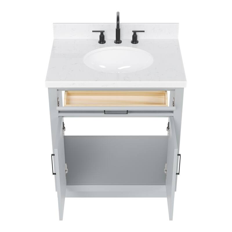 Ariel T030SCQOVO Hepburn 30" Free Standing Single Basin Vanity Set