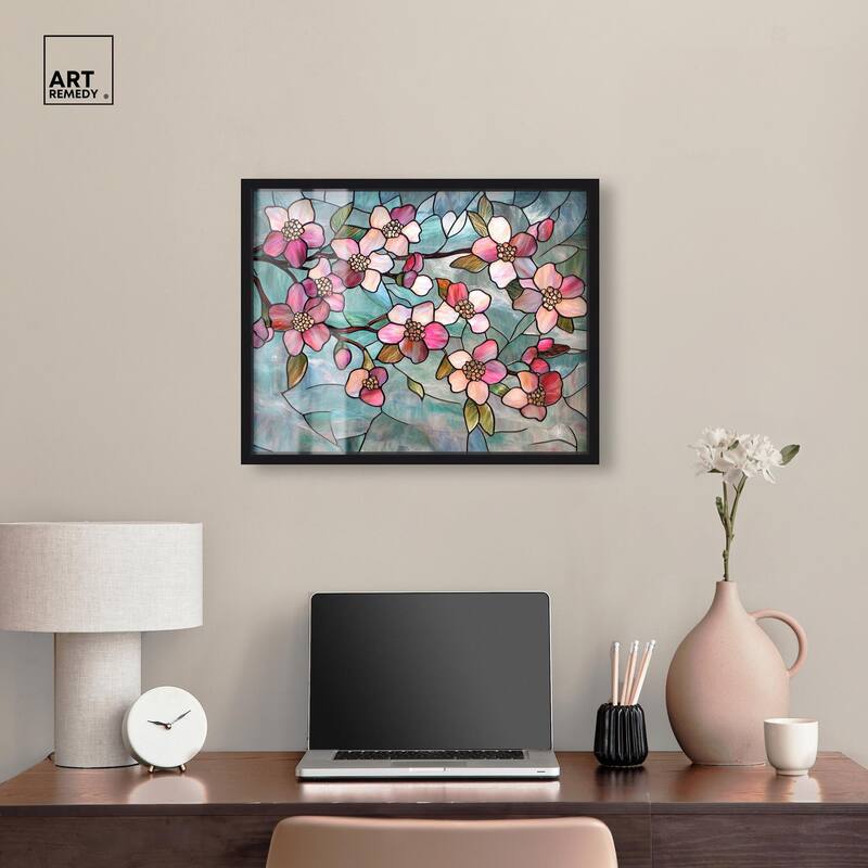 Shimmering Spring Blossoms I Shadowbox by Art Remedy