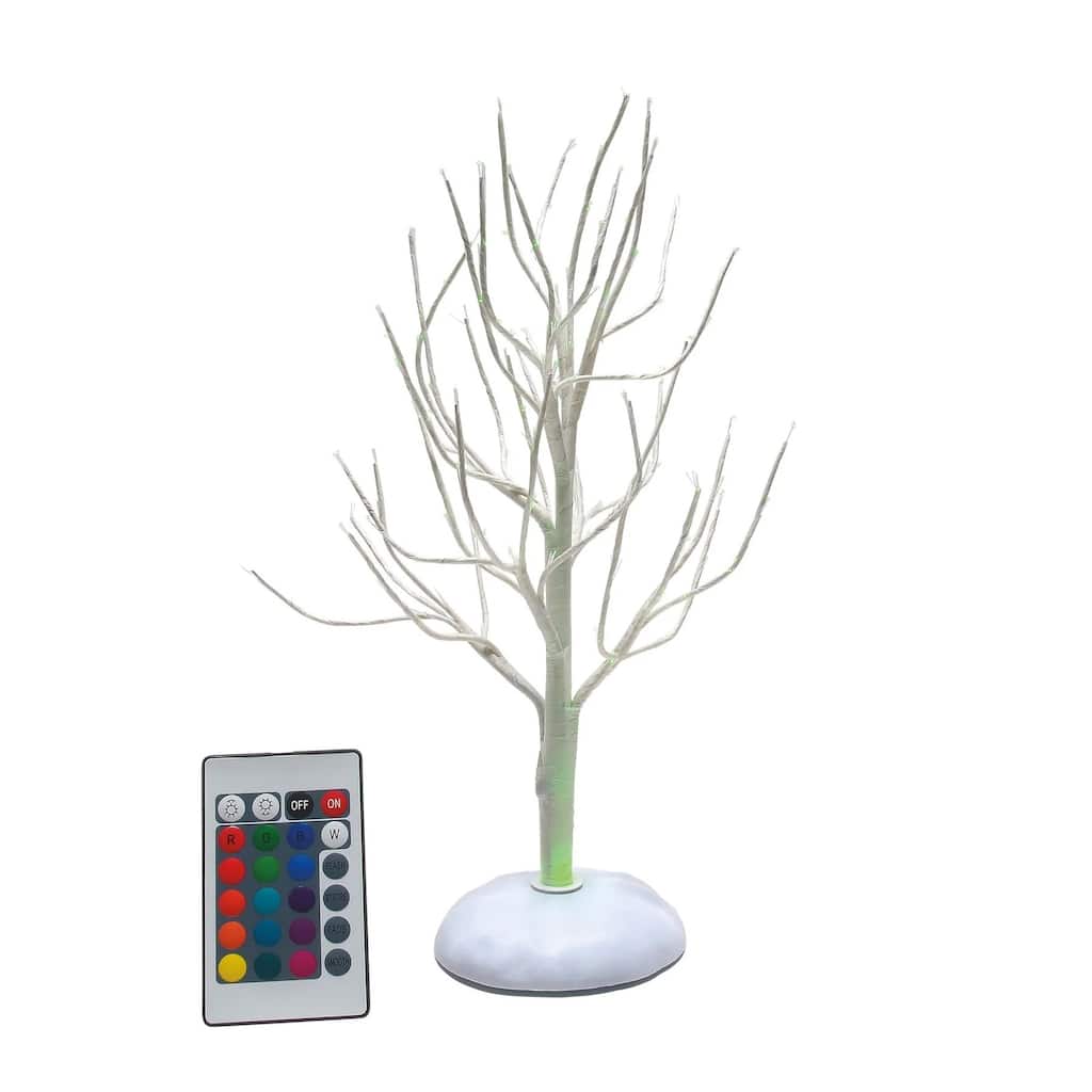 Department 56 Village Cross Product Twinkle Branch Tree - White - Multicolor LED Lights